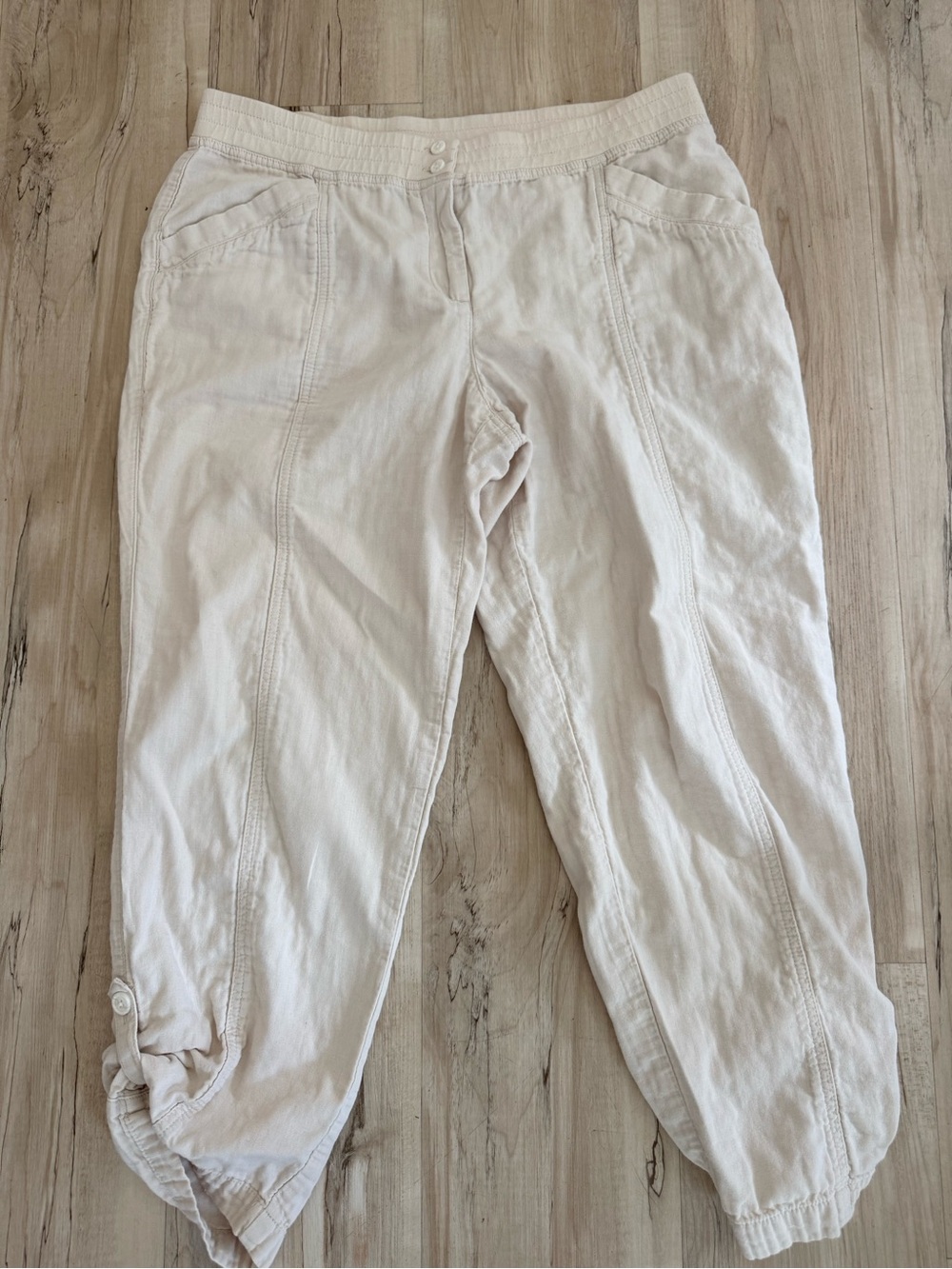 J. Jill Cream Ankle Crop Jeans